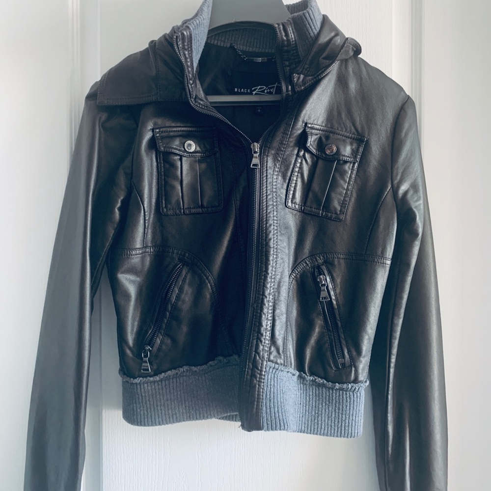 Brown Express Faux Leather Jacket